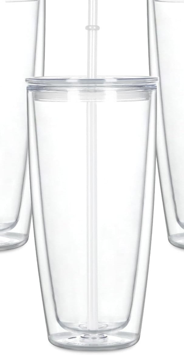 24oz Clear Acrylic Snow Globe Cup