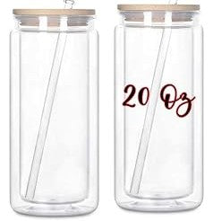 20oz Clear Acrylic Snow Globe Cup