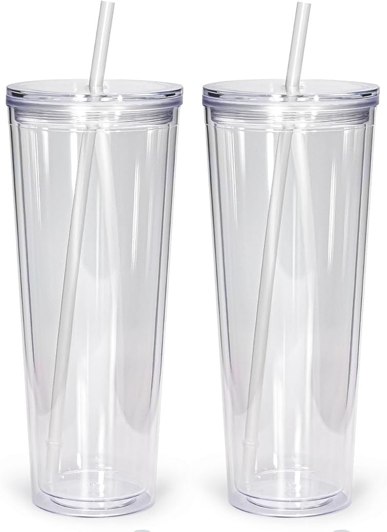 24oz Clear Acrylic Snow Globe Cup