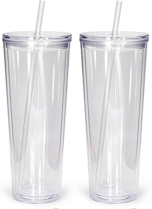 24oz Clear Acrylic Snow Globe Cup