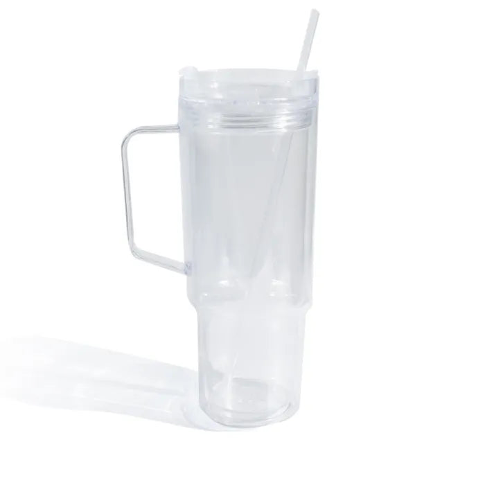 40oz Clear Acrylic Snow Globe Cup